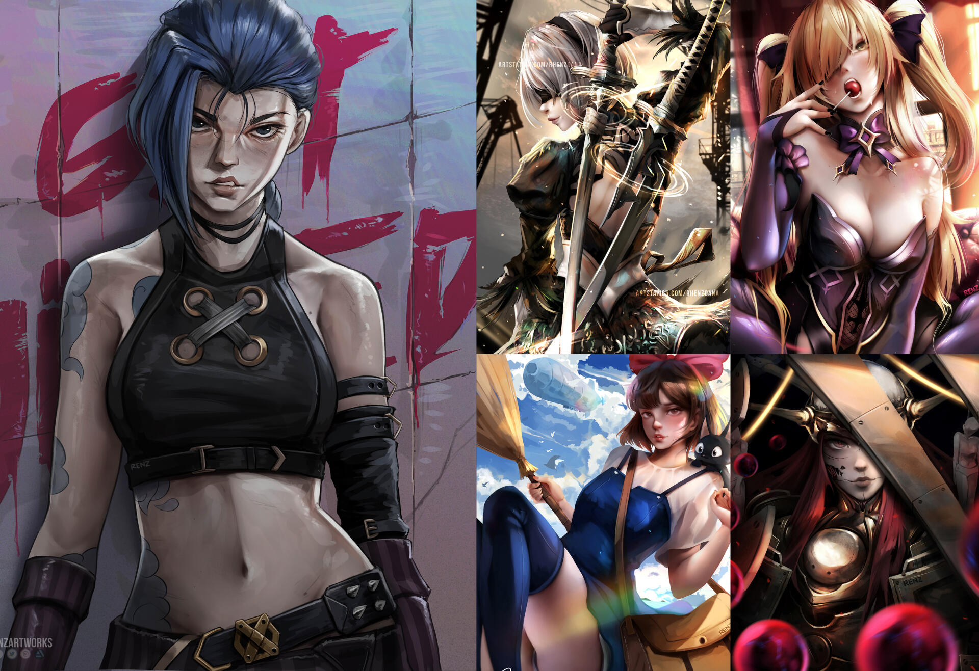 Detailed Illustration - Half to Full Body with Background