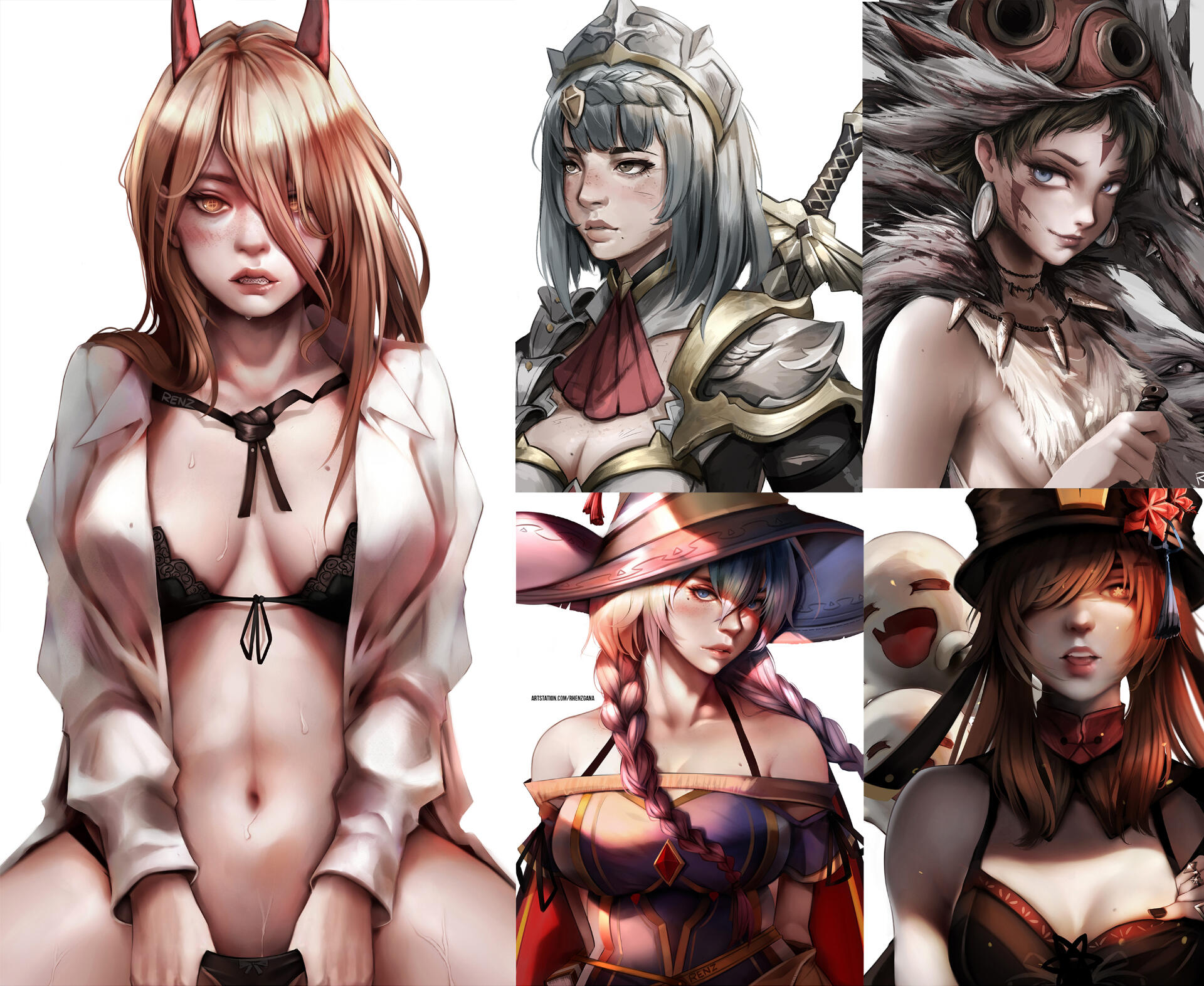 Detailed Illustration - Half Body to Full Body without Background